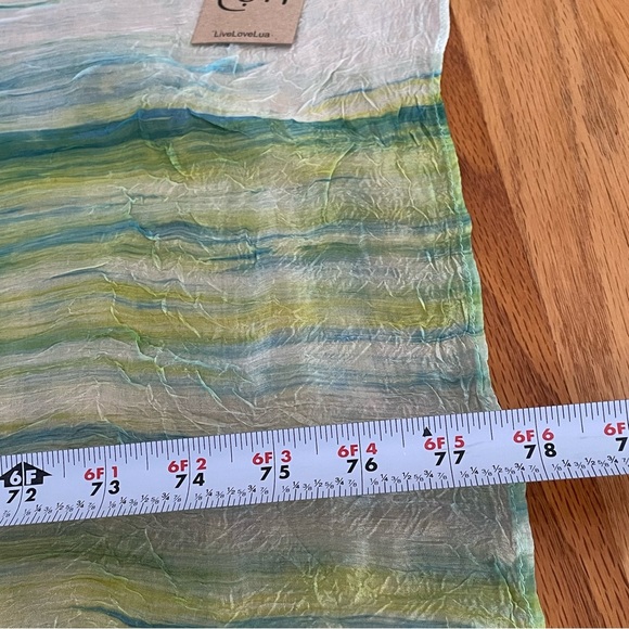 NWT Lua 100% Organic Silk Hand -Dyed Scarf - Picture 12 of 15